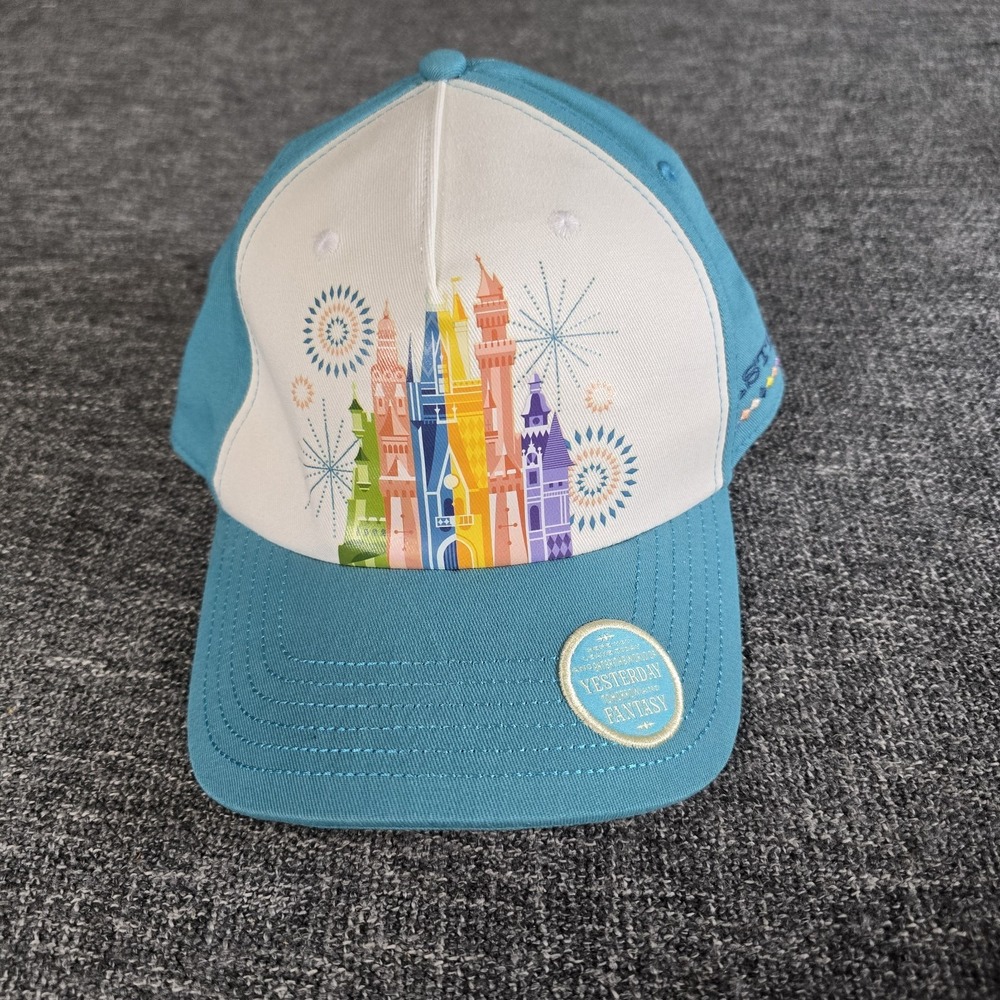Disney Parks Disneyland Castle Fantasyland Baseball Hat Blue White Adjustable